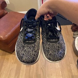 Black and white women’s Nikes